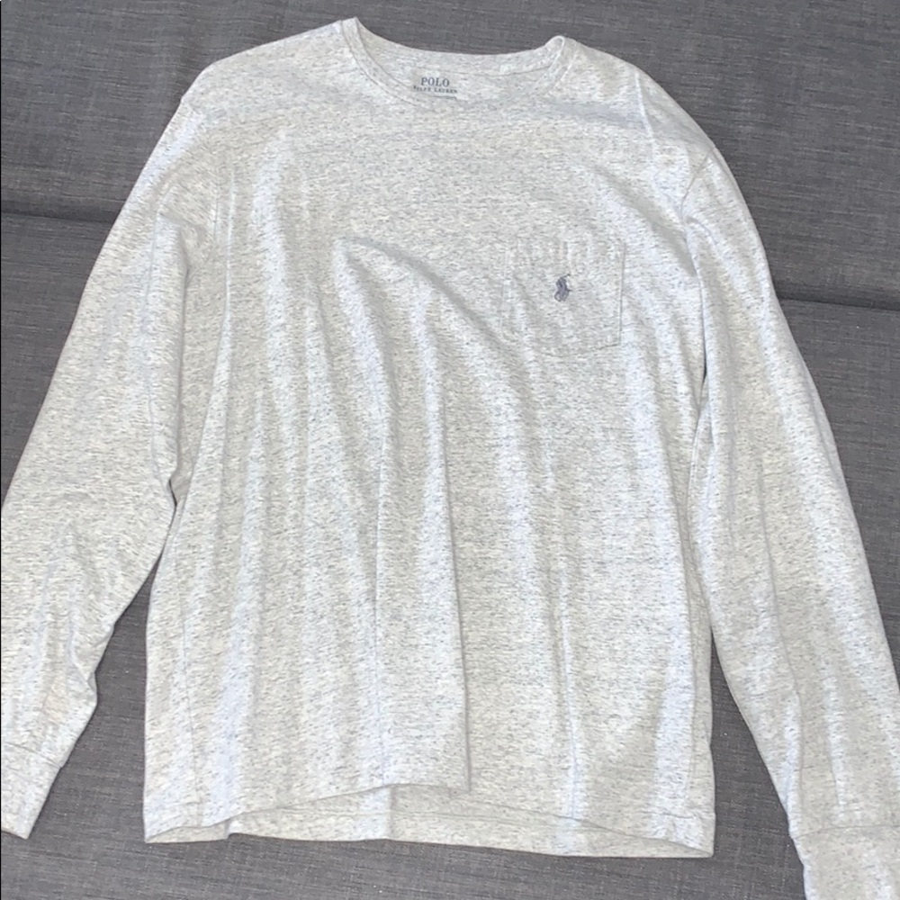 Mens medium polo long sleeve pocket tee